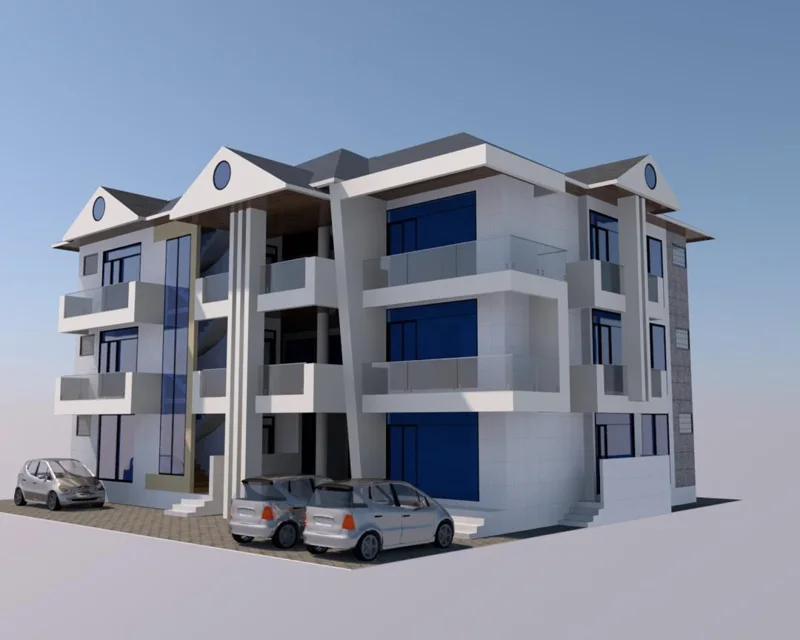 Modélisation 3D — Immeuble résidentiel R+2